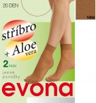 EVONA Silver Aloe jemné dámske ponožky 2 páry