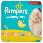 PAMPERS New Baby Plienky 2 Mini 108ks