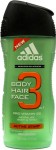 ADIDAS 3 Active Start pánsky sprchový gél 400 ml