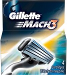 GILLETTE Mach 3 náhradné hlavice 4 ks