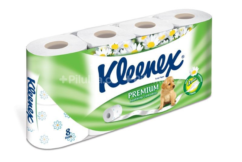 KLEENEX toaletný papier 3- vrstvový harmanček 8ks