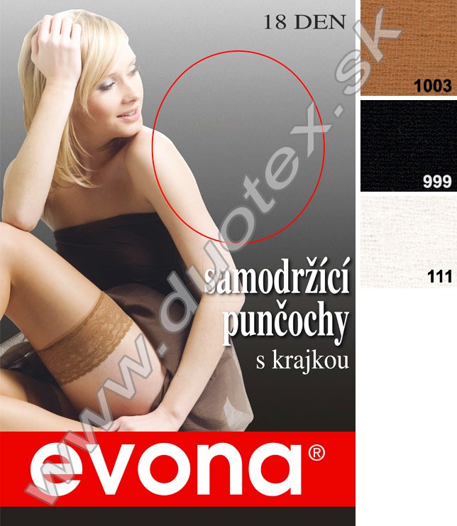 EVONA Silvana samodržiace pančuchy s krajkou 1ks