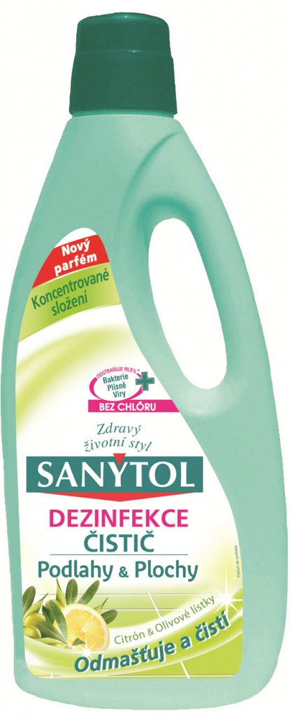 Sanytol Dezinfekce Citrón a olivové lístky čistič na podlahy a plochy 1 l