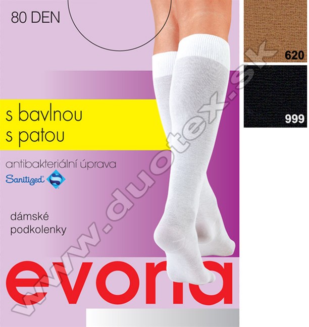 EVONA Seta jemné podkolienky s bavlnou 1pár
