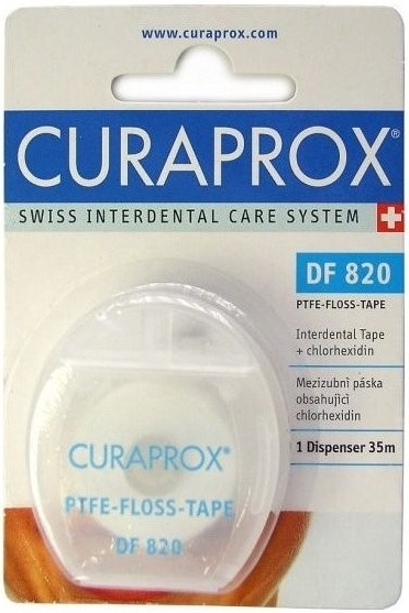 CURAPROX DF 820 PTFE zubná niť s chlorhexidom 35m
