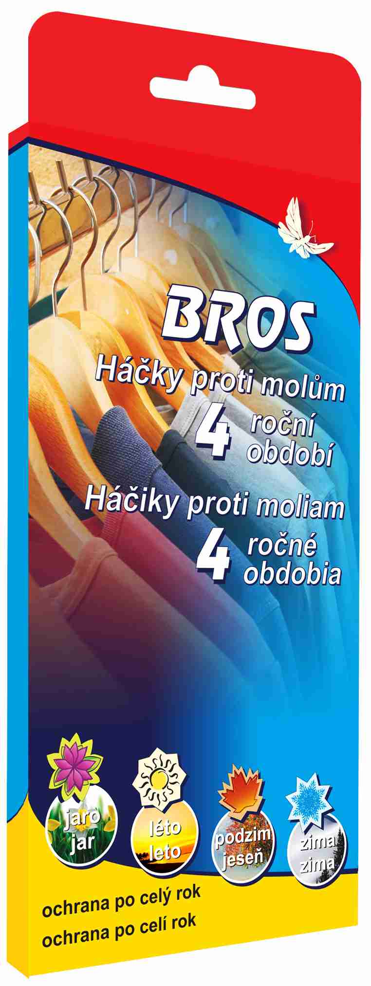 Bros háčiky proti moliam ročné obdobie 4 kusy