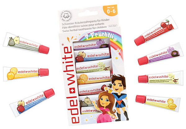 Edel White Zubné pasty pre deti 7 ks/ 1ks 9,3 ml
