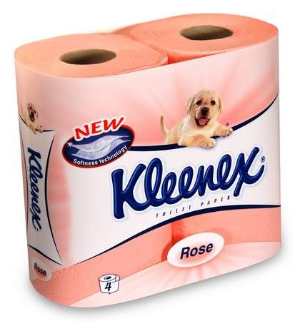 KLEENEX toaletný papier dvojvrstvový ružový 4ks