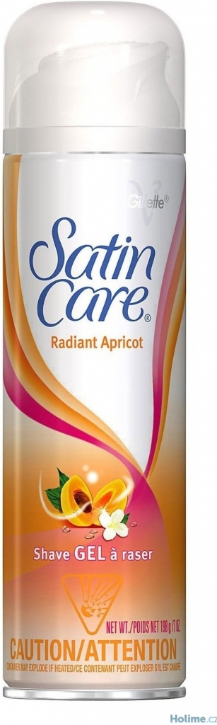 Gillette Satin Care Radiant Apricot dámsky gél na holenie 200 ml