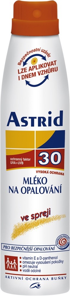 Astrid mlieko na opaľovanie spray SPF30 200 ml