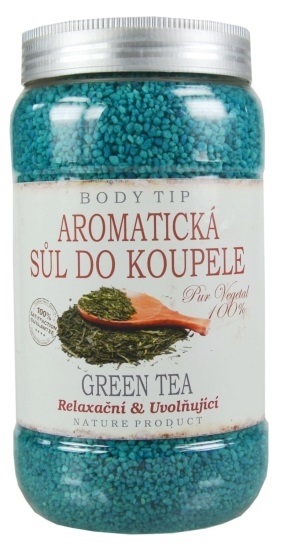 Body Tip Aromatická soľ do kúpeľa Zelený čaj 1200g