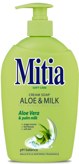 Mitia Aloe and Milk tekuté mydlo dávkovač 500 ml