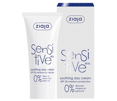 Ziaja Sensitive Skin upokojujúci denný krém redukujúci podráždenie SPF 20 50 ml