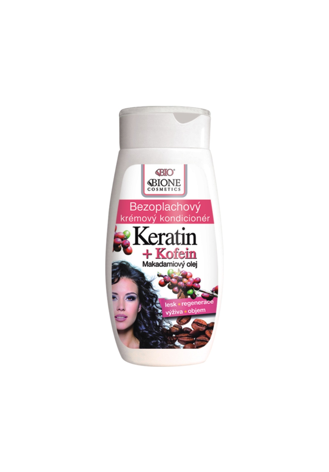 BC Bione  Keratín + Kofeín Bezoplachový krémový kondicionér 250ml