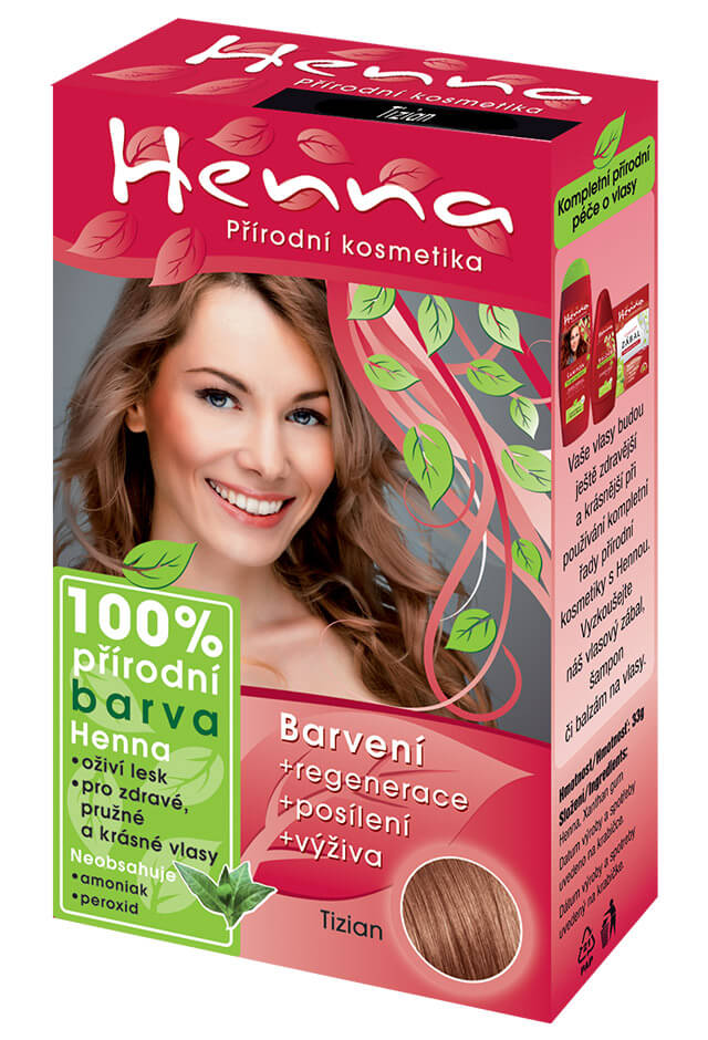 Henna prírodná farba na vlasy Tizian 33g