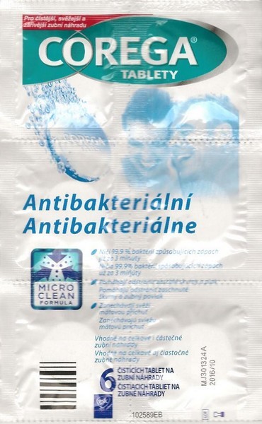 Corega Antibakteriálne tablety blister 6ks