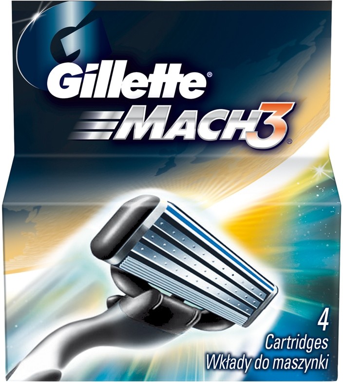 GILLETTE Mach 3 náhradné hlavice 4 ks