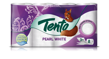 TENTO PEARL WHITE toaletný papier 8 ks