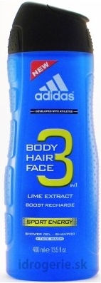 ADIDAS 3 Sport Energy sprchový gél 400 ml
