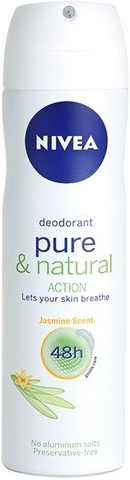 Nivea Pure & Natural Action jasmín Woman deospray 150ml