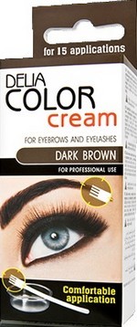Delia HENNA farba na obočie a riasy krém tmavo hnedá 30 ml