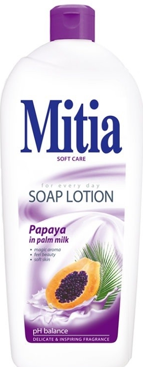 MITIA Papaya in palm milk krémové tekuté mydlo náhradná náplň 1l