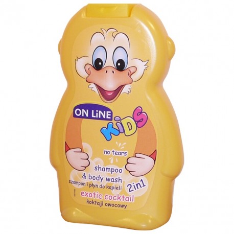 ON LINE kids 2v1 šampón a sprchový gel Exotic koktejl