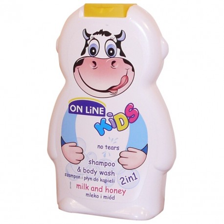 ON LINE kids 2v1 šampón a sprchový gel Milk&honey 250ml