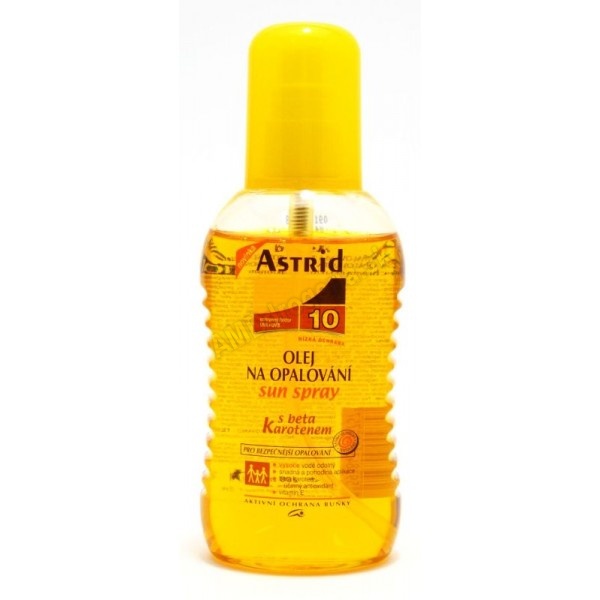 Astrid olej na opaľovanie spray SPF10 betakaroten 200 ml