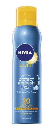 Nivea Sun Protect & Refresh chladivý neviditeľný sprej na opaľovanie SPF20 200 ml