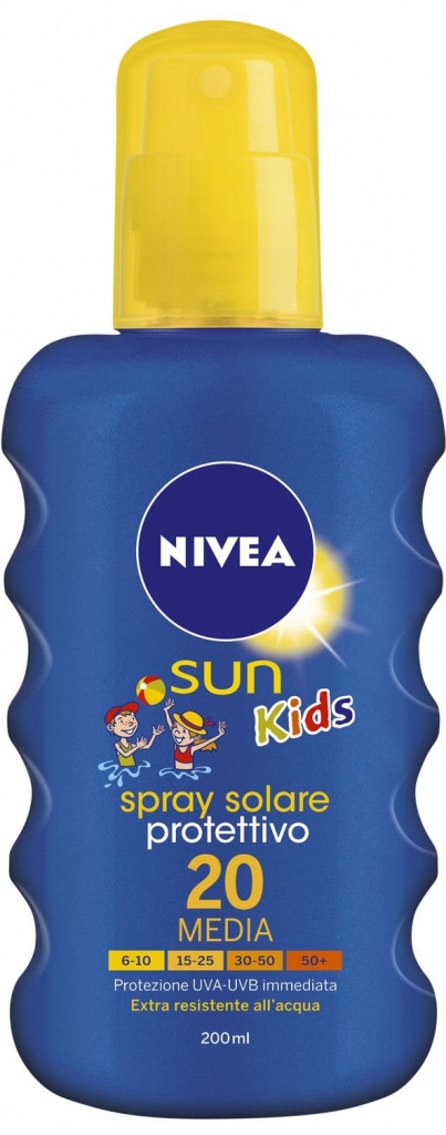 Nivea Sun Kids Detský farebný sprej SPF20 200 ml