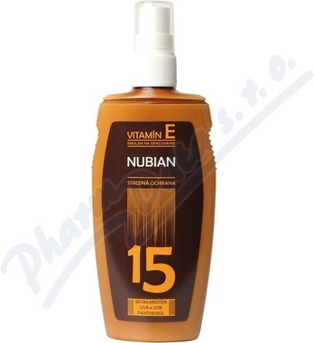 Nubian emulzia na opaľovanie SPF15 sprej 150 ml
