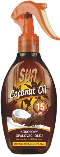 SunVital Coconut Oil opaľovací olej SPF15 200 ml