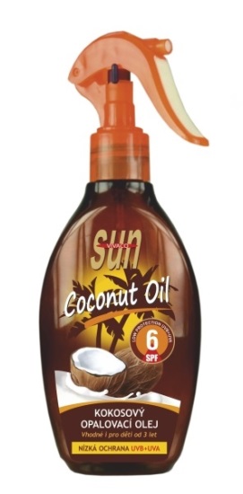 SunVital Coconut Oil opaľovací olej SPF6 200ml
