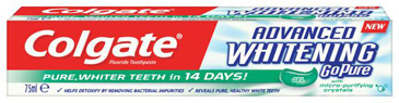 COLGATE zubná pasta Advanced Whitening Go Pure 75 ml