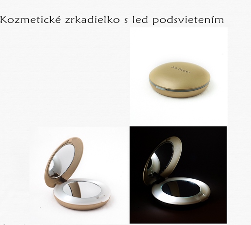 Juli Rosse Cestovné zrkadielko z led osvetlením 1ks